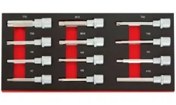 Jogo de Chaves Hexagonal Torx 1/2" – 12Pcs Kroftools 8603