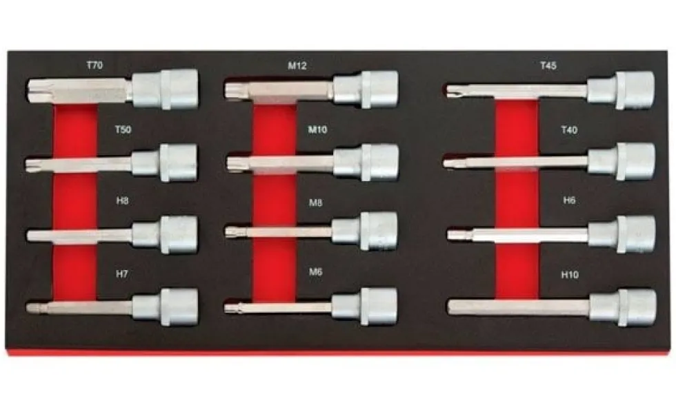 Jogo de Chaves Hexagonal Torx 1/2" – 12Pcs Kroftools 8603