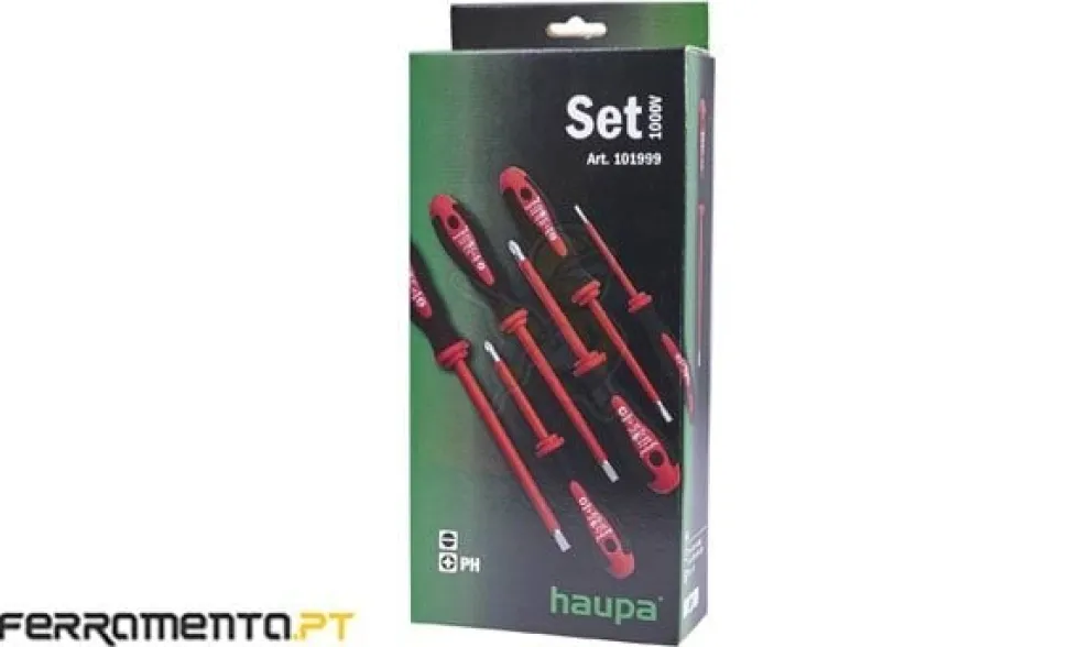 Jogo de Chaves Phillips/Fenda VDE 1000V 6Pcs Haupa 101999