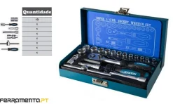 Jogo de 20 Ferramentas 1/4'' Hyundai K20
