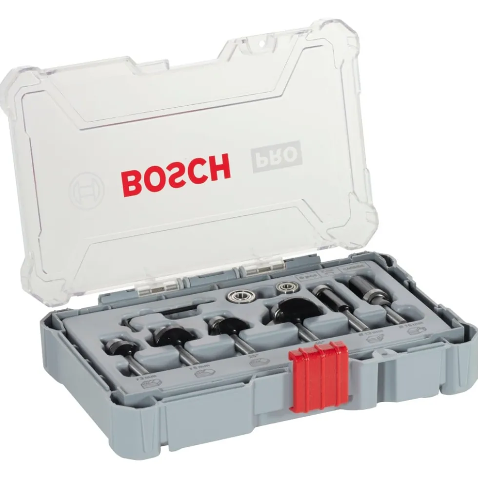 Jogo de Fresas Retas 6 Pcs encabadouro 6mm Bosch 2607017468