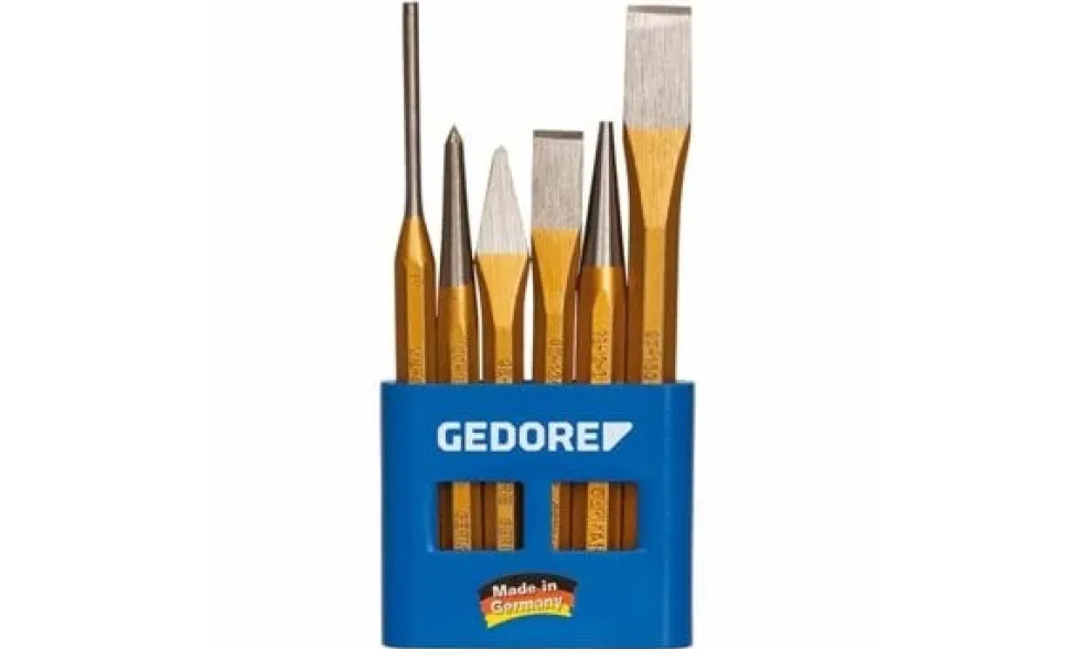 Jogo de Punção e Cinzel plano 6Pcs Gedore 106 D