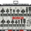 Jogo Misto de Fresas 15 Pcs 8mm Bosch 2607017472