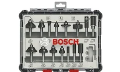 Jogo Misto de Fresas 15 Pcs 8mm Bosch 2607017472