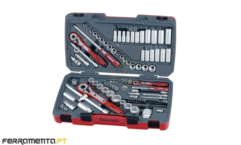 Jogo 111 Peças 1/4", 3/8" e 1/2" Teng Tools TM111