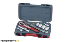 Jogo 21 Peças Sextavadas 1/2" Teng Tools T1221-6