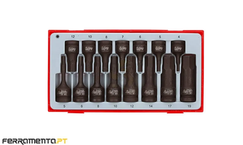 Jogo Ponteiras Hexagonais de Impacto Teng Tools TT9015HX