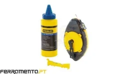 Jogo Traçar Power Winder 30m + Giz + Nível Stanley 0-47-465