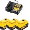 Kit 3 Baterias 18V 5,0Ah + Carregador DeWalt DCB1104P3-QW
