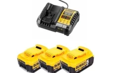 Kit 3 Baterias 18V 5,0Ah + Carregador DeWalt DCB1104P3-QW