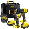 KIT: Berbequim com percussão BRUSHLESS V20 Stanley SFMCK461M2TQW