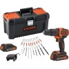 KIT: Berbequim com Percussão 18V, bucha 10mm,