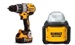 Kit Berbequim C/ Percussão 18V 5,0Ah + Lanterna Led XR 18V Dewalt CPROF531