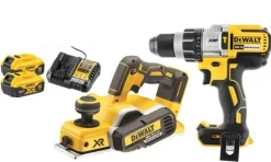 Kit Berbequim DCD996 + Plaina 82mm DCP580 Dewalt DCD996NPRO8