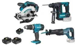 Kit Carpintaria 4 Máquinas 18V Makita DLX4113