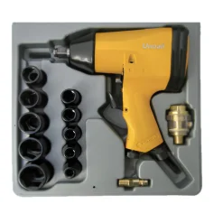 Kit Chave de Impacto Pneumática 1/2" 312 Nm 17 Pcs Unoair I-04K