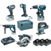 Kit Combo de 6 Máquinas 18V Profissional Makita DHP458PRO2