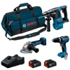Kit Combo 3 Maquinas 18V GSB + GBH + GWS Bosch Kit 0.615.A00.2M4