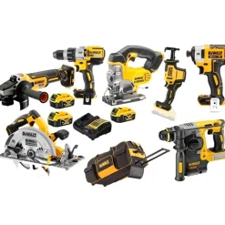 Kit Combo 7 Maquinas 18V + Mala Com Rodas DWST1-79210 Dewalt DCD996NPRO20