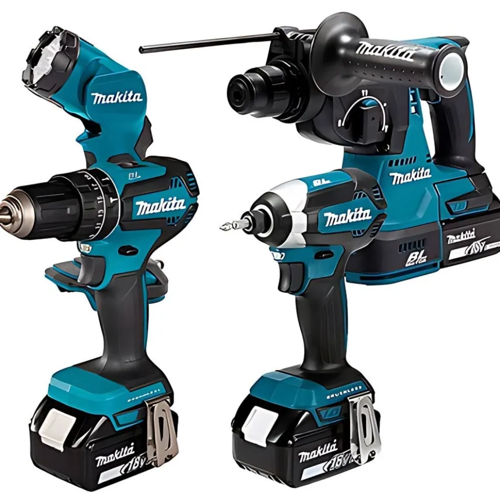 Kit Combo 4 Máquinas a Bateria 18V Makita DLX4138T01