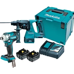Kit Combo Máquinas 18V DHR242Z + DTW300Z Makita DLX2372TJ