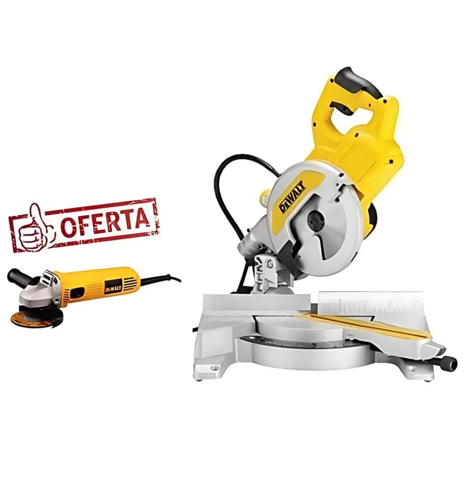 Kit Combo Serra de Esquadria DWS777 + Minirebarbadora 730W DWE4016 PROMO