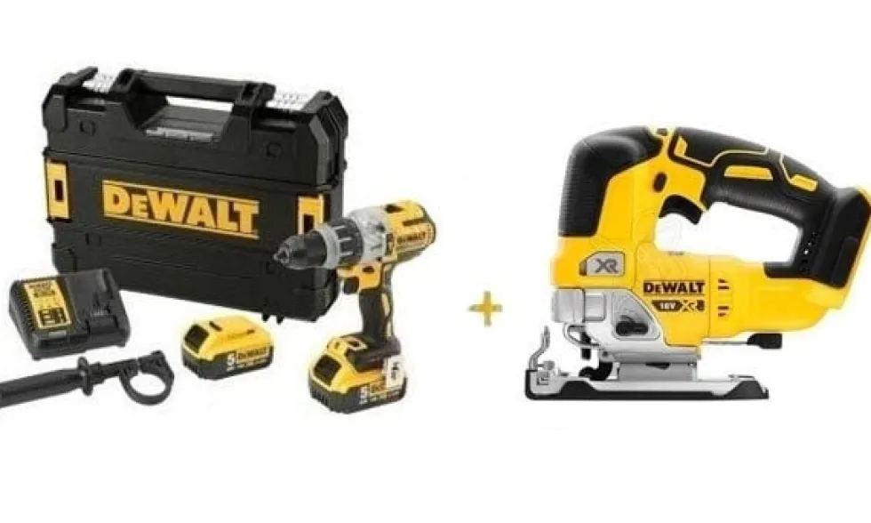 Kit Combo 18V Berbequim Combinado + Serra de Recortes Dewalt CPROF523