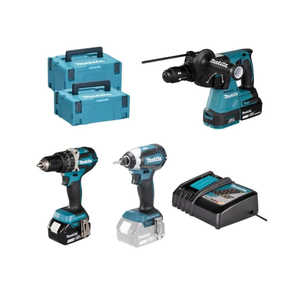 Kit Combo 18V DHR243Z + DHP484Z + DTD153Z Makita DHR243PRO1