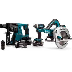 Kit Combo 18V DHR264Z + DTD152Z + DHS710Z Makita DLX3049PTJ