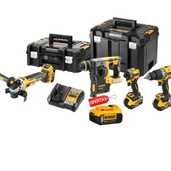 Kit Combo 4 18V Máquinas DCD805 + DCF850 + DCG405 + DCH273DeWalt DCK429P3T-QW