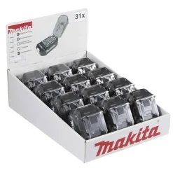 Kit com 12 Estojos de 31 Peças Forma Bateria Makita E-00022