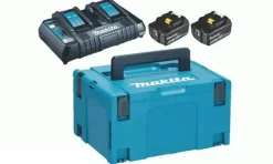 Kit de Baterias 6,0 Ah BL1860Bx2 + DC18RD Makita 198077-8