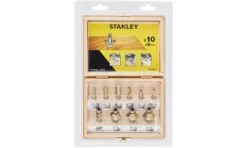 Kit de Fresas TCT p/ Madeira – 10Pcs Stanley STA80020-XJ