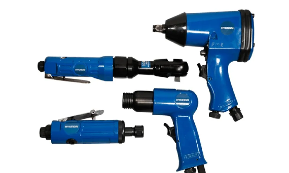 Kit de 5 Máquinas Pneumáticas + 28 Acessórios Hyundai HYATK34
