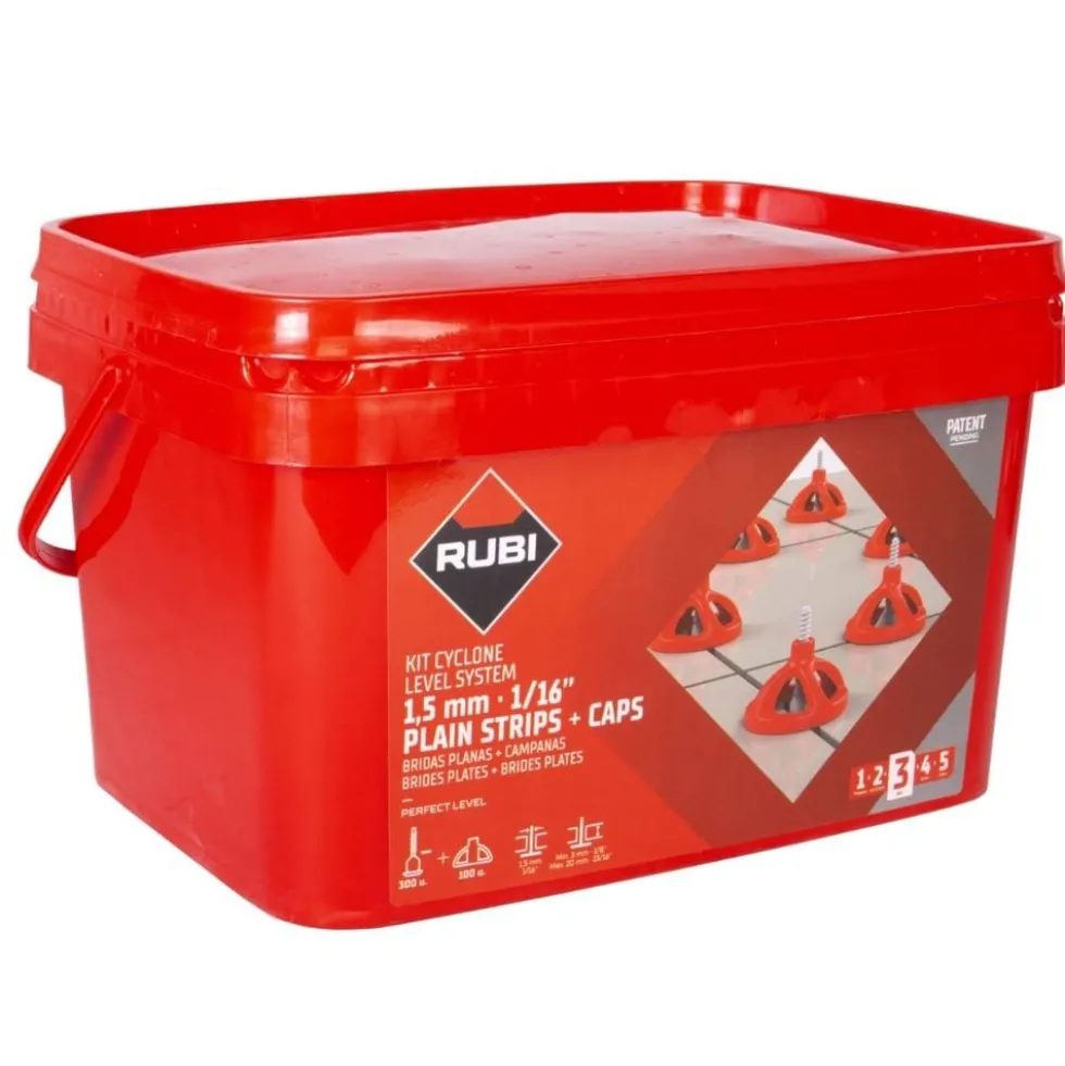 KIT de Nivelamento de Cerâmica Cyclone L.S. 5 mm Rubi 35903
