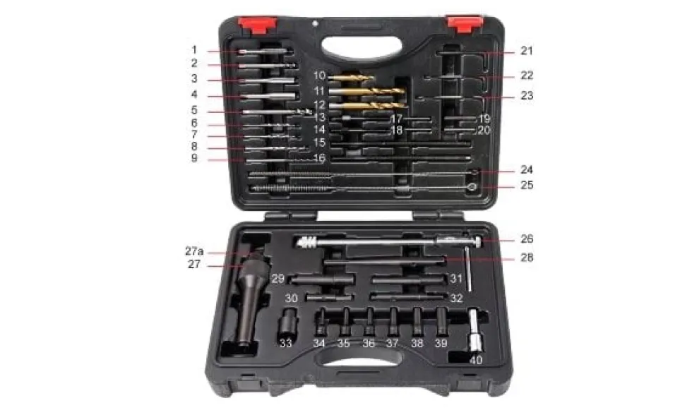 Kit Extrator e Escariador de Velas Incandescestes Kroftools 4446