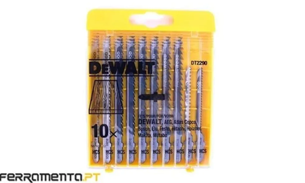 Kit 10 Lâminas de Tico-Tico p/ Madeira DeWalt DT2290-QZ