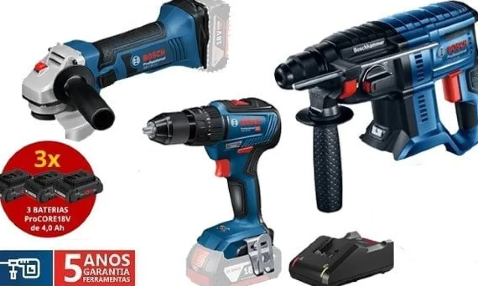 Kit 3 Máquinas Full Charge 18V Bosch XL2