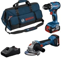 Kit 2 Máquinas GSR 18V-45 + GWS 18V-10 Bosch 0615A5007N