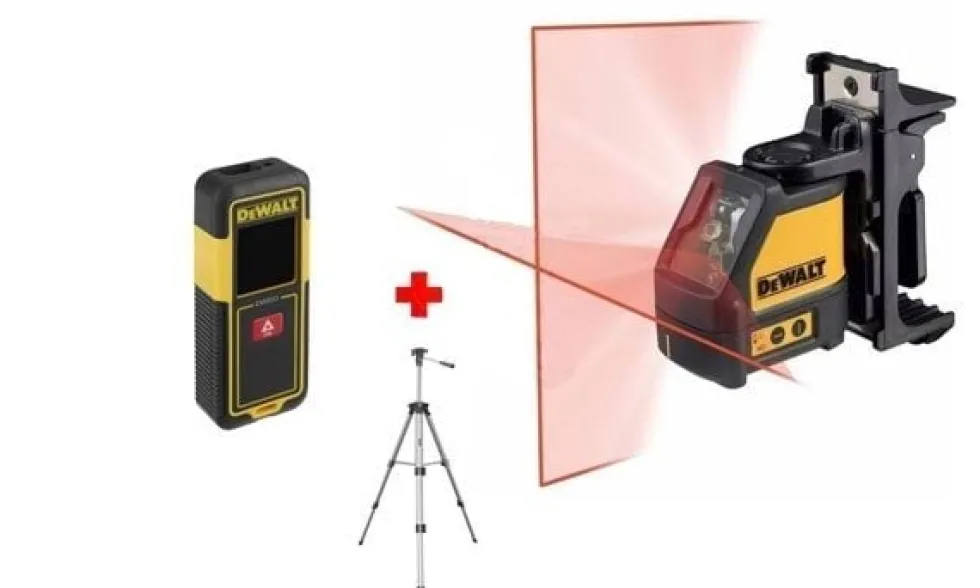 Kit Nível laser DW088K + Medidor DW033-XJ + Tripé 1-77-201