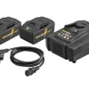 Kit Power-Pack 22V Carregador 100–240V +2 Baterias Li-Ion 21,6V 9.0AH Rems 571592R220
