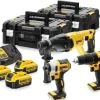 Kit 18V = Aparafusadora DCD777 + Martelo Giratório DCH133 + Chave de impacto DCF787 DEWALT DCK372M3T-QW