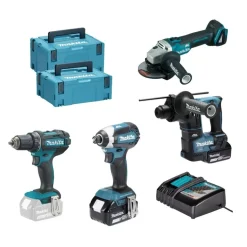 Kit 18V DHR243Z + DHP484Z + DTD153Z + DGA504Z Makita DHR243PRO2