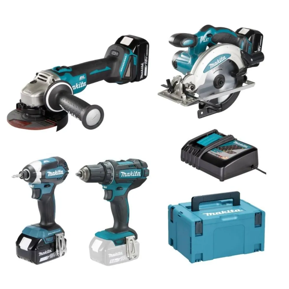 Kit 18V DSS610Z + DHP485Z + DTD153Z + DGA452Z Makita DSS610PRO1