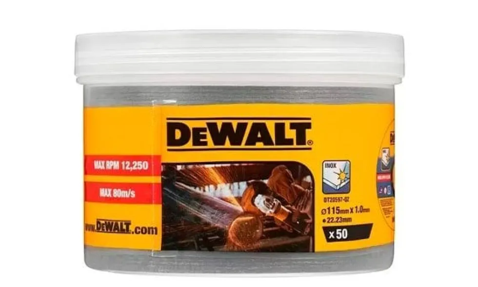 Lata 50UN Discos de Corte Inox 115x1,0mm DeWalt DT20597-QZ