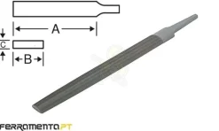 Lima de Meia-Cana Bastarda 8" Bahco 1-210-08-1-0