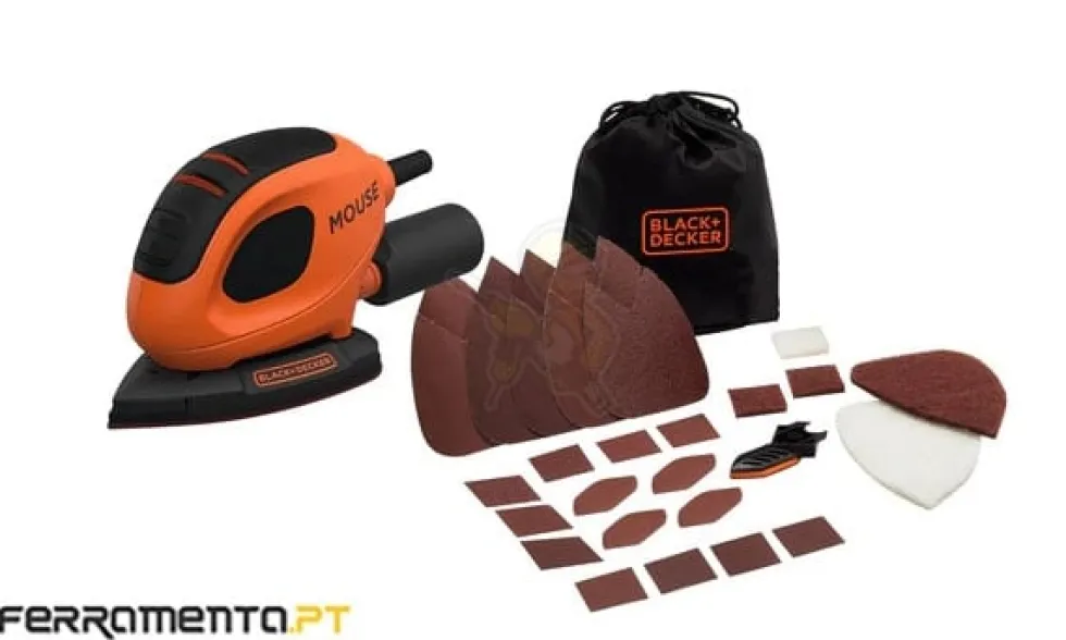 Lixadora Orbital "Mouse" com 15 Ace. Black & Decker BEW230BC-QS
