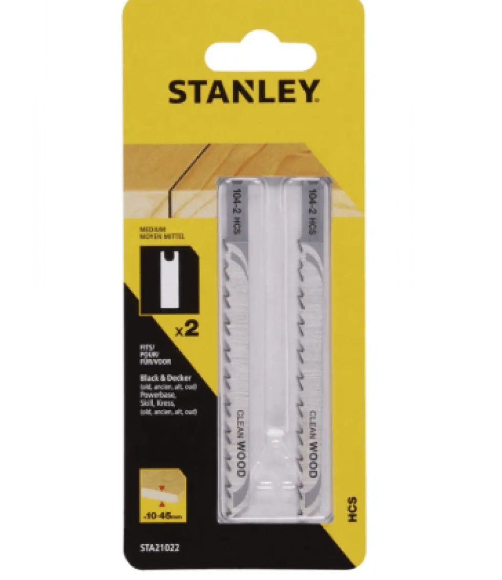 Lâminas Corte Fino 100 x 4mm p/ Madeira – 2 Uni Stanley STA21022-XJ