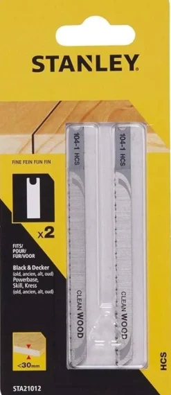 Lâminas Corte Fino 100 x 2,5mm p/ Madeira – 2 Uni Stanley STA21012-XJ