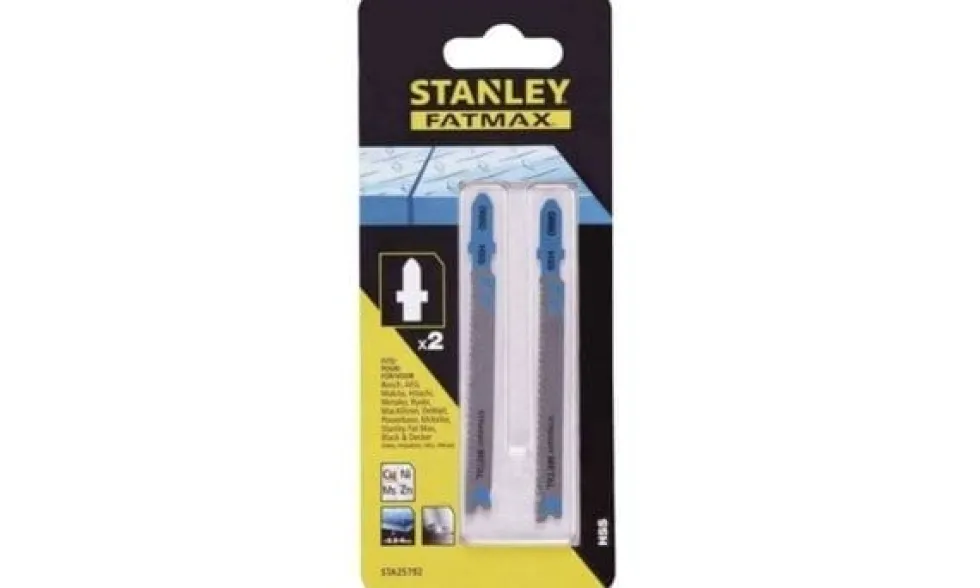 Lâminas 92x1,9mm p/ Metal Haste “T” Stanley STA25792-XJ